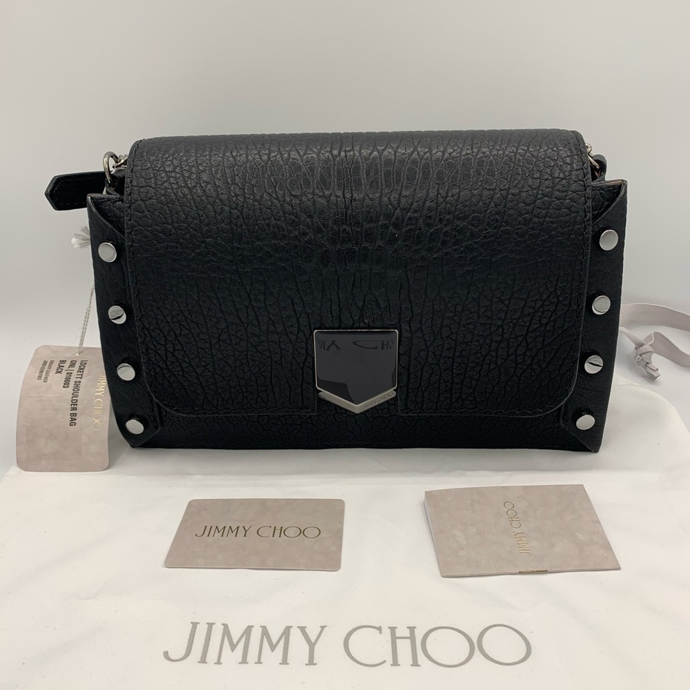 JIMMY CHOO Lockett shoulder bag in croc embossed leather